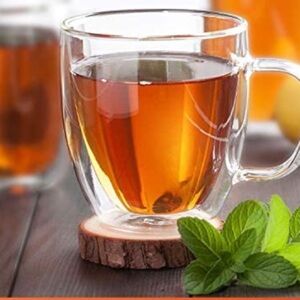 Set of 4 Kemps Glass Tea Cups Coffee Mugs Drinking Glass With Handle